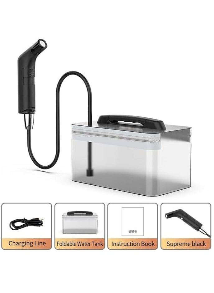 LIMOS Portable Travel Bidet Electric Rechargeable Handheld Personal Bidet Sprayer for Personal Cleaning for Toilet with 2.3 liters Water container (Black) - Image 5