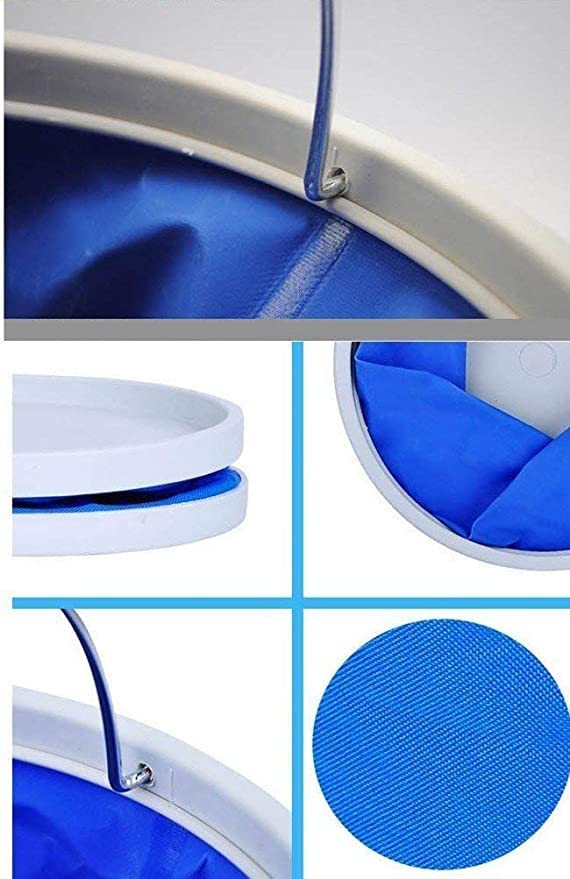 JEMICA Oxford Material with PVC Waterproof Coating Portable Foldaway Water Bucket Collapsible Foldaway Bucket Portable Foldable Water Pail for Outdoor Camping - Image 5