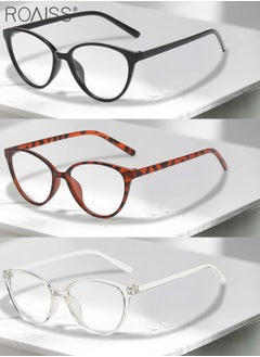 roaiss 3PCS Blue Light Blocking Sunglasses Anti UV and Glare Blue Light Filter Computer Glasses Cat Eye Color Changing Eyewear for Men Women  - Image 1