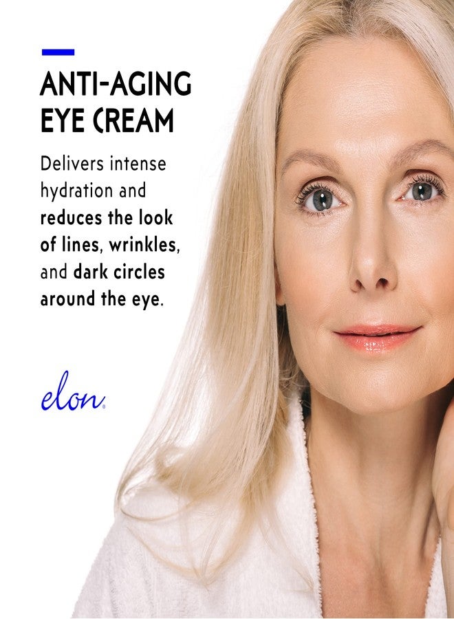 Elon Advanced Eye Cream for Hydrated & Firm Skin - Under Eye Cream w/ CoQ10, Peptides, Hyaluronic Acid Serum & MSM - Anti Aging Cream for Fine Lines & Wrinkles (1oz/30ml) - Image 3