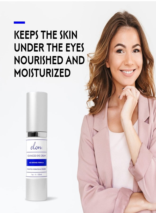 Elon Advanced Eye Cream for Hydrated & Firm Skin - Under Eye Cream w/ CoQ10, Peptides, Hyaluronic Acid Serum & MSM - Anti Aging Cream for Fine Lines & Wrinkles (1oz/30ml) - Image 4
