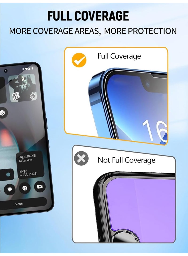 2 Pack Screen Protector for Nothing Phone 3, Full Coverage Black Edge Tempered Glass Film Easy to Install, No Bubble, Case Friendly, 9H Anti-Scratch - Image 4