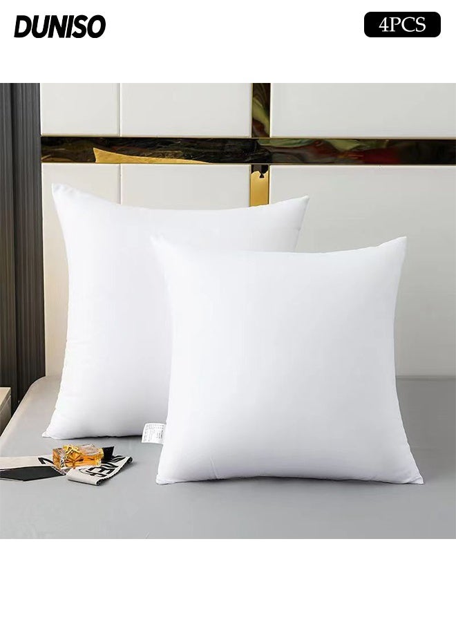 DUNISO 4 Pcs Cushion Inserts Set,Bedding Throw Pillow Inserts,Cushion Fillers,Soft and Fluffy,Wear-Resistant and Durable,for Sofa, Couch, Chair and Bed,40*40cm - Image 1