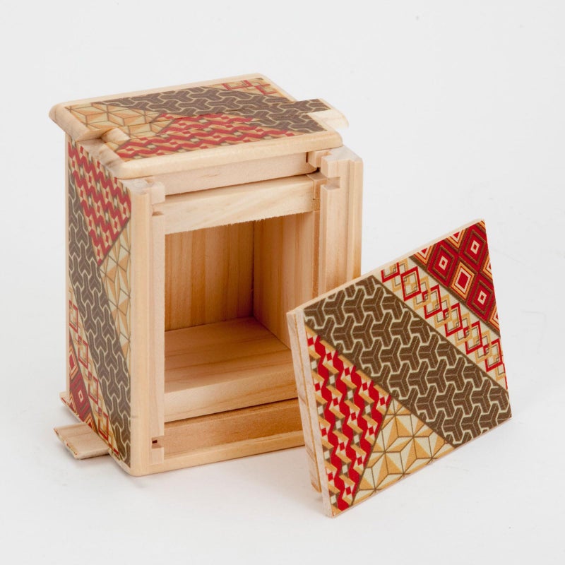 Bits and Pieces - Detailed Mosaic Secret Puzzle Box - 7 Step Solution - Wooden Money Box Brainteaser - Secret Compartment Brain Game - Image 5