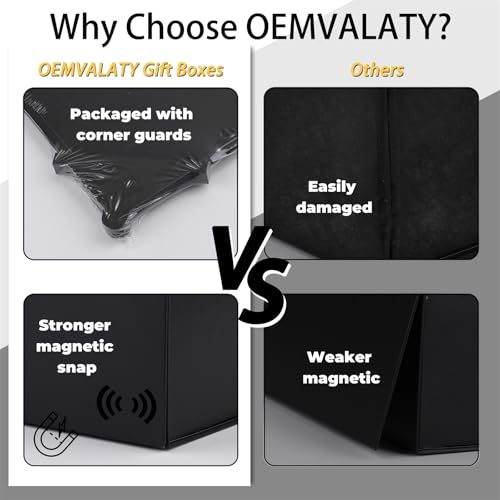 OEMVALATY Black Gift Box,6x6x3 Inches Gift Boxes with Lids for Presents with Magnetic Closure and Ribbon for Wedding,Storage,Birthday - Image 5