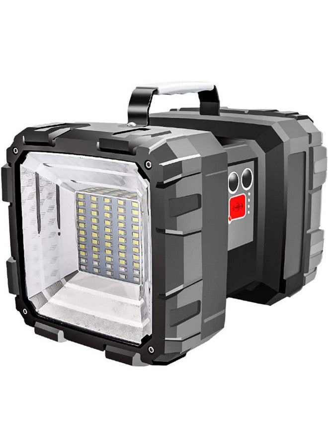 DOCOSS 2 In 1 Torch Light High Power Long Distance Rechargeable Torch Lights Wth Emergency Lights,Water Resistant Camping Light (P50 Led + 55 Smd)(Black-Medium) - Image 1