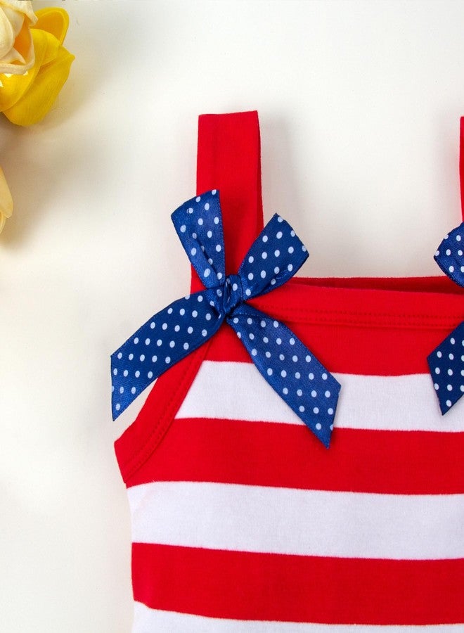 Magic Park 6M-12Y Toddler Independence Day Dress Girl 4th of July Outfits Kid Girls Stars Stripes Dresses Patriotic Clothes (18 Months, Red-Blue) - Image 4