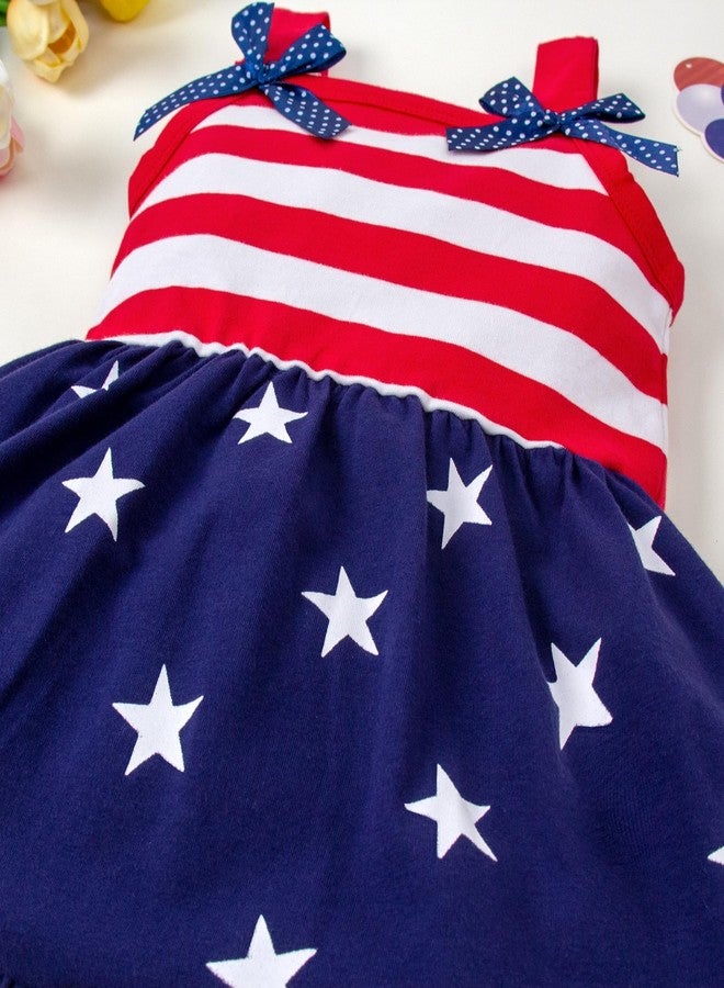 Magic Park 6M-12Y Toddler Independence Day Dress Girl 4th of July Outfits Kid Girls Stars Stripes Dresses Patriotic Clothes (18 Months, Red-Blue) - Image 5