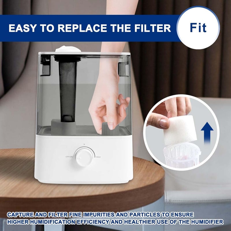 ADDFRESH Top-Fill Humidifier Replacement Filter Compatible with Levoit Dual150 Dual200S Classic160 Classic300(S) LV600S LV600HH OasisMist450S OasisMist600S Superior 6000S - 10 Filters and 2 Clean Fish - Image 5