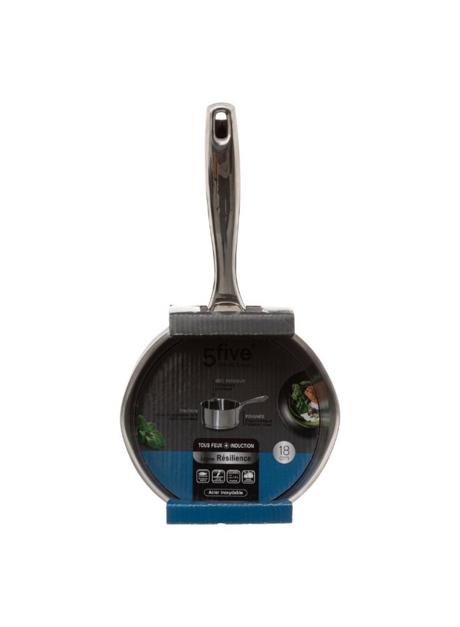 Five Simply Smart Resilience Stainless Steel Saucepan Silver 18 cm 179701 - Image 4