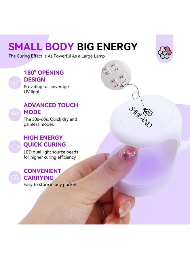 Saviland Quick-Dry Builder Nail Gel Kit - Clear Pink Builder Hard Gel With Mini Uv Light, Top Gel, Nail Dehydrator, Non-Acid Ph Bond Primer And Nail Extension Application Tools For Beginners - Image 5