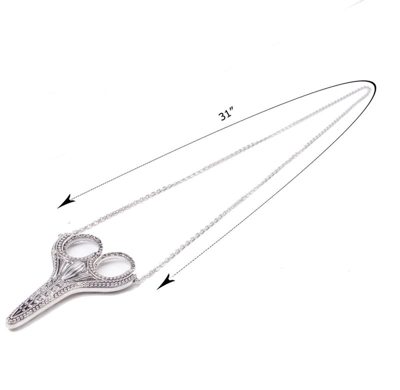 BIHRTC Stainless Steel Sharp Tip Sewing Snips Thread Cutter Safety Scissors with Sheath Chain for Embroidery, Sewing, Craft, Art Work & Everyday Use (Silver-1) - Image 3