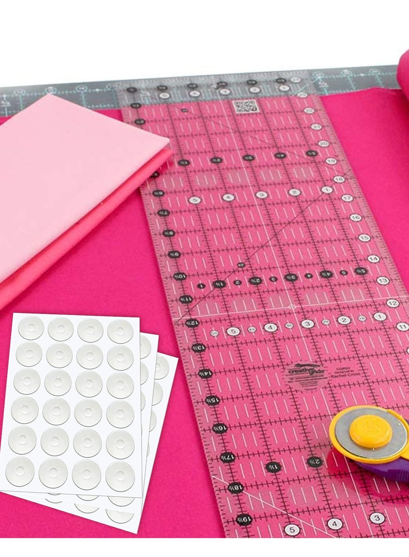 Non-Slip Adhesive Grips for Quilting Rulers and Templates, 144 Pack (72 Large & 72 Small) - Keep Your Sewing Rulers Steady with True Grip Technology - Image 2