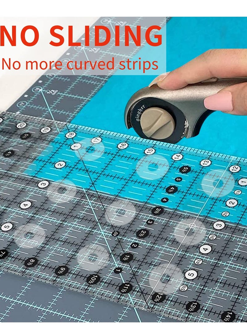 Non-Slip Adhesive Grips for Quilting Rulers and Templates, 144 Pack (72 Large & 72 Small) - Keep Your Sewing Rulers Steady with True Grip Technology - Image 4