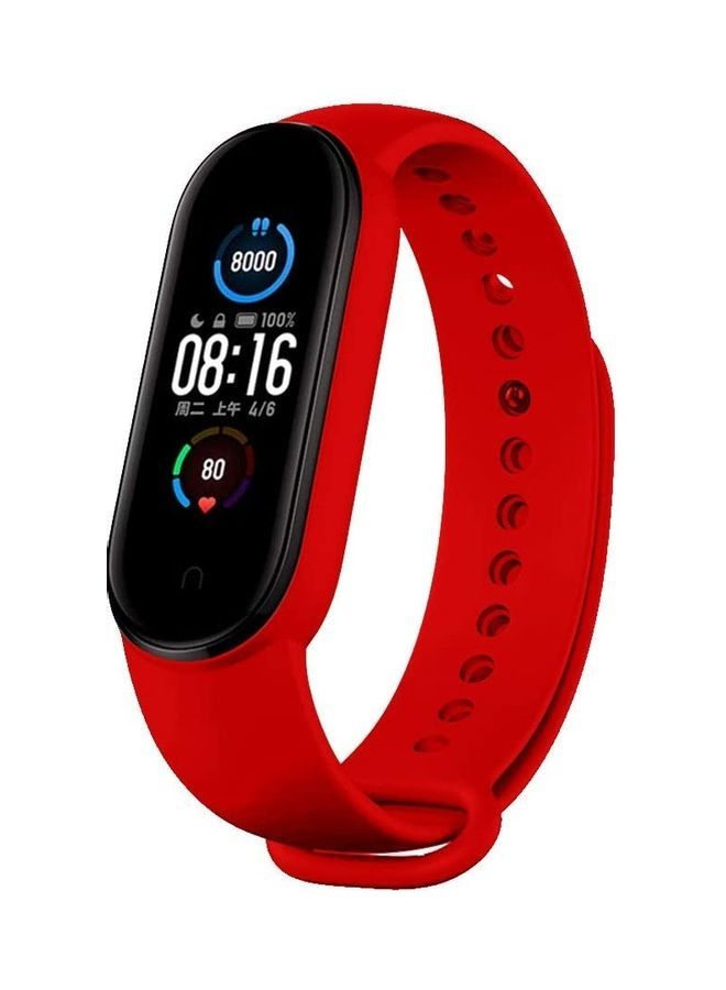 NIBEMINENT Mi 5 Silicone Smartwatch Strap Red