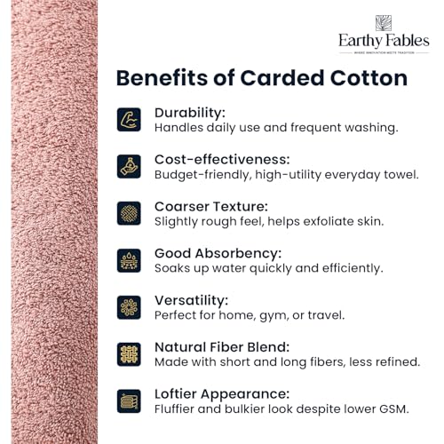 Earthy Fables Nebula Bath Towel – Pure Carded Cotton, Soft, Absorbent, Quick Dry & Skin-Friendly Towel, 140 x 70 cm, 500 GSM – Blush - Image 4