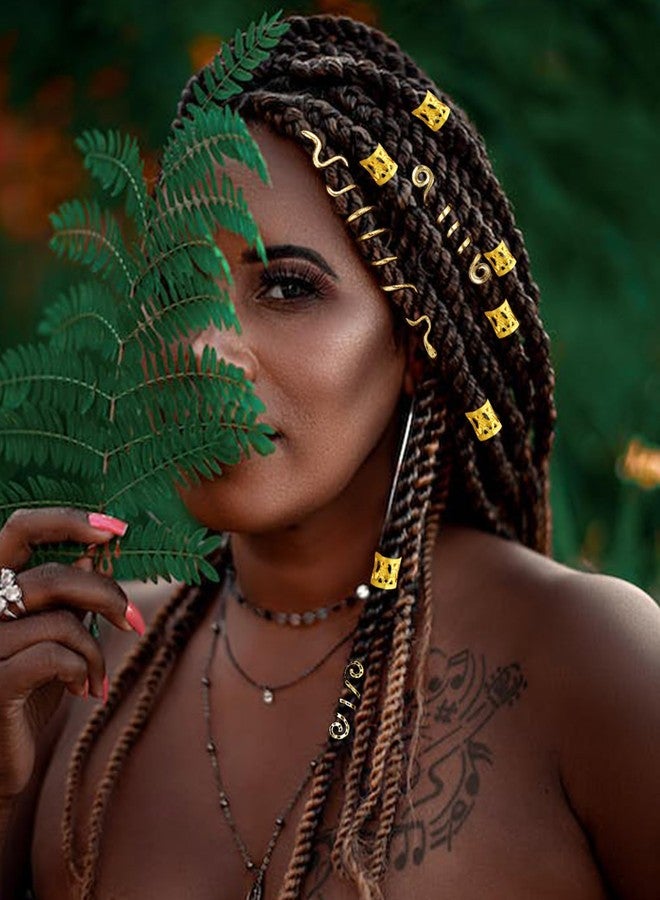 Snmzlc 53 Pcs Gold Hair dreadlock hair beads hair jewelry for braids accessories for Women Men Hair Accessories Styling Tools US189 - Image 5