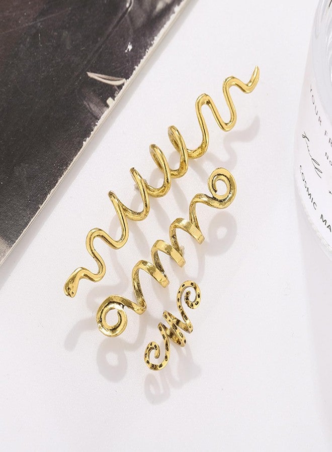 Snmzlc 53 Pcs Gold Hair dreadlock hair beads hair jewelry for braids accessories for Women Men Hair Accessories Styling Tools US189 - Image 3