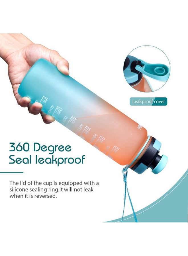 نيبمينينت زجاجة ماء كبيرة بسعة 1 لتر مع علامات توقيت تحفيزية - Image 5