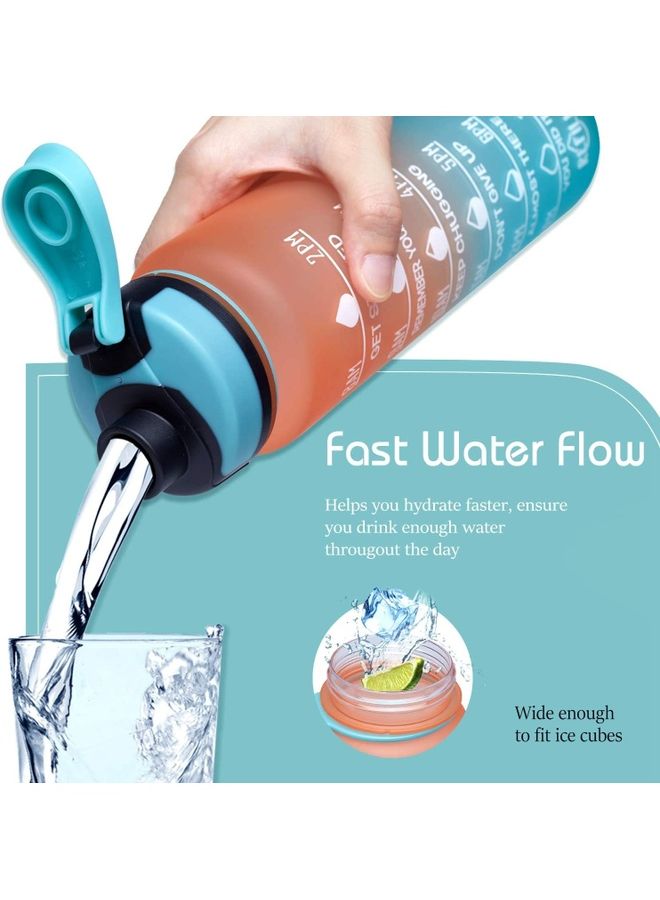 نيبمينينت زجاجة ماء كبيرة بسعة 1 لتر مع علامات توقيت تحفيزية - Image 4