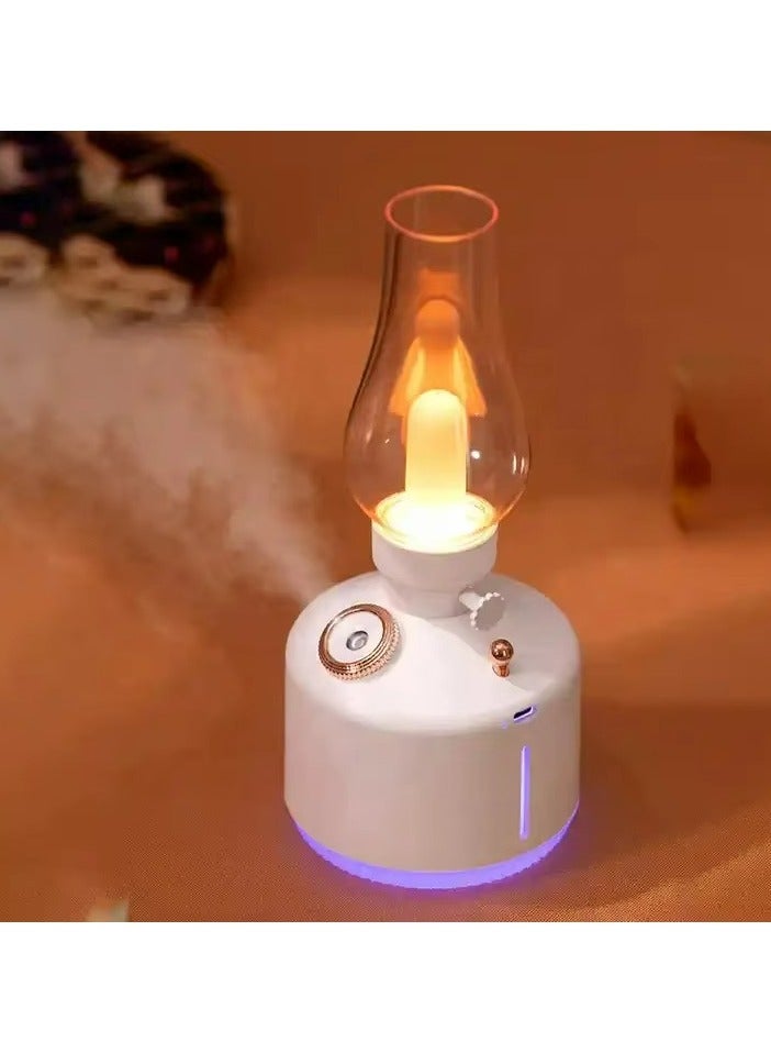Vintage Lamp Cool Mist Desk Humidifier White Color Light mode USB Rechargeable Type C - Image 1