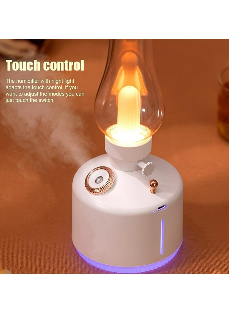 Vintage Lamp Cool Mist Desk Humidifier White Color Light mode USB Rechargeable Type C - Image 4