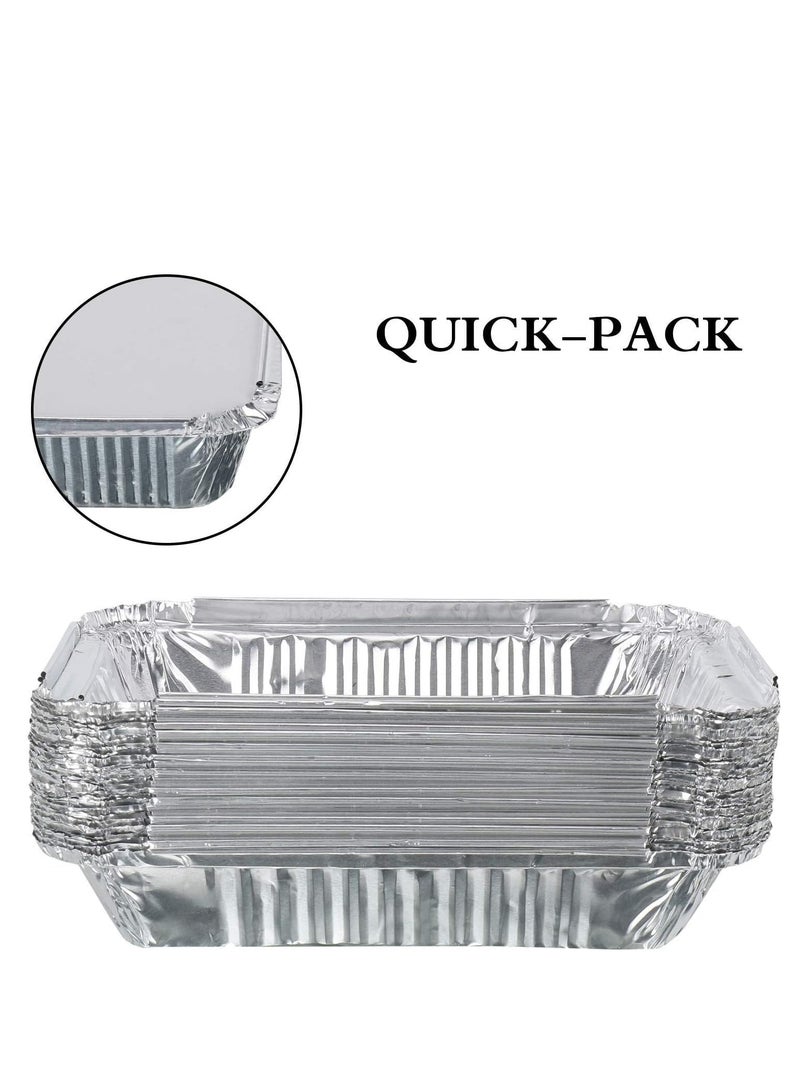 Raxoom Aluminium Foil Food Storage Disposable Containers 1850 ml (Large) with Lid pack of 25 Pieces. - Image 3