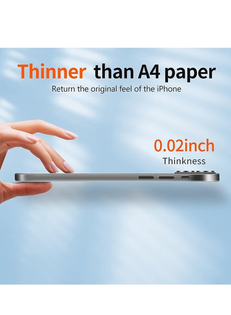 MUNTAQI Compatible with iPhone 14 Pro Max Slim Case,Paper-Thin Transparent Finish Skin Back Case [Non Yellowing] Ultra Protective Cover with Camera Protection 6.7 Inch (Clear) - Image 2