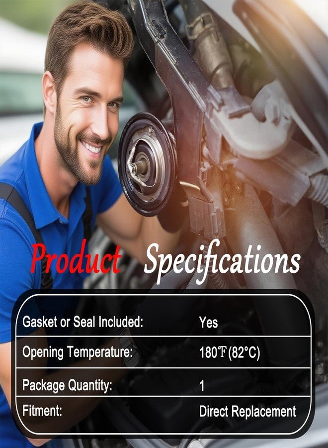 XCZBX 7L3Z-8575-D 7L3Z8575D Engine Thermostat with Gasket Compatible for Ford Cougar Fiesta Ka Mondeo Street Taurus,Jaguar S-Type X-Type Xf Xj,Mazda Mpv Tribute - Image 4