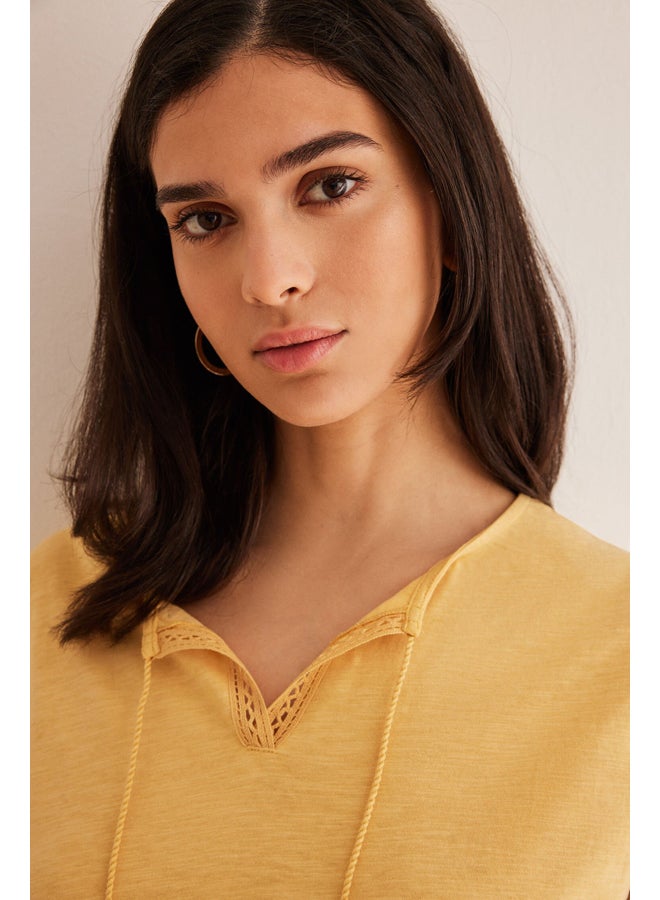 women'secret flamé texture T-shirt - Image 1