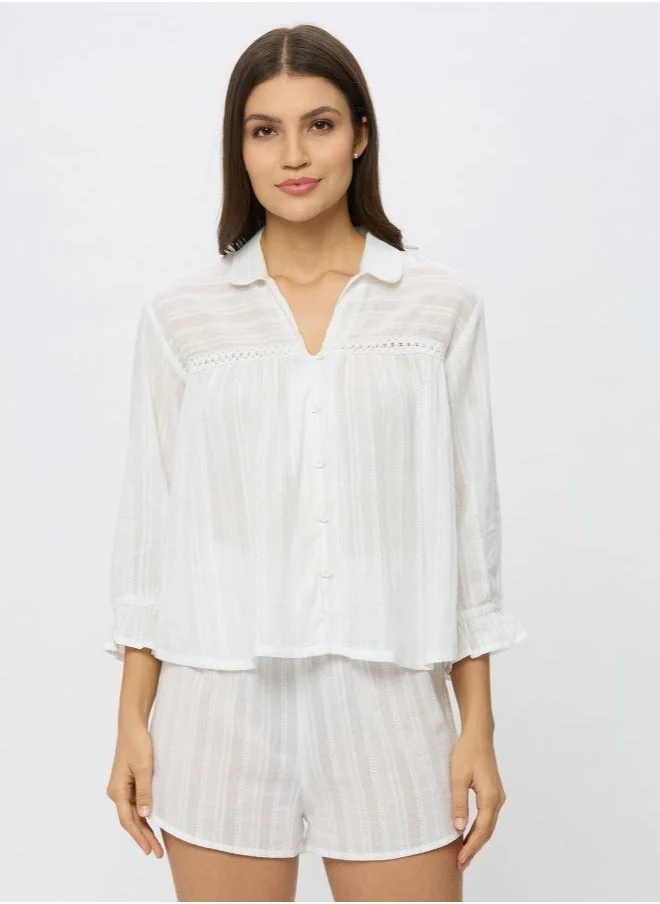 AMMARZO Cotton Dobby Night Wear Set