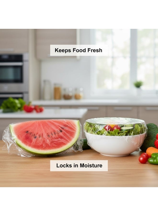 لوكاداه لفة غلاف بلاستيكي لاصق لتخزين الطعام - غلاف طعام شفاف للمطبخ مع علبة تقطيع، يحافظ على الطعام طازجًا، مثالي للفواكه والخضراوات واللحوم وبقايا الطعام - Image 5