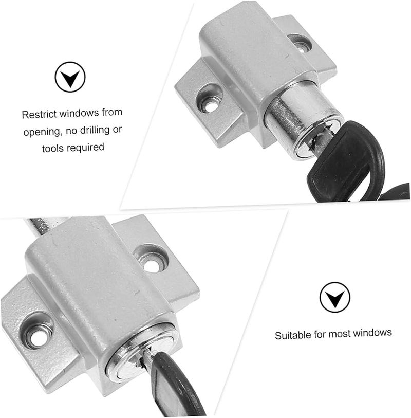 Zinc Alloy Childproof Safety Lock For Sliding Windows And Doors - Image 4