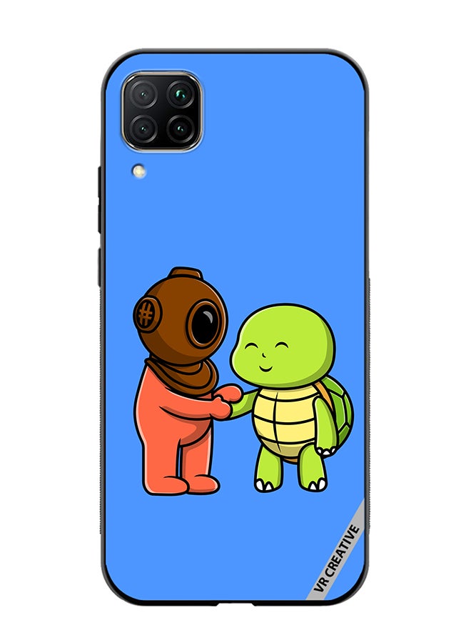 VR CREATIVE Protective Case Cover For Huawei Nova 7i/P40 Lite Cute Diver Design Multicolour - Image 1