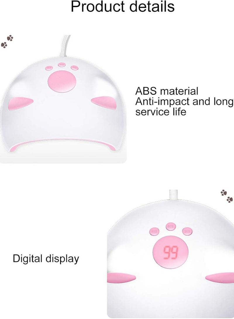 Cute Nail Gel Drying Machine,60W Nail Polish Drying Lamp  with 3 Timer Setting - Image 5