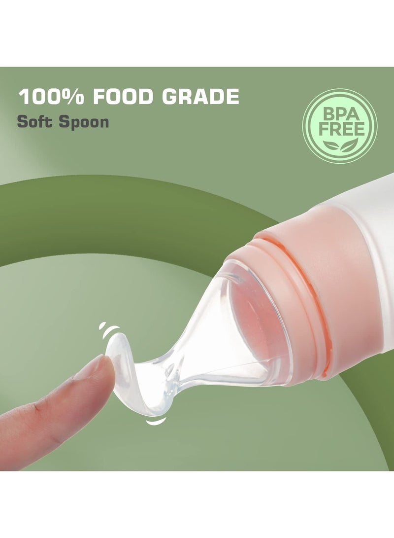 R for Rabbit first feed food feeder with 90ml capacity for 4m plus baby premium soft silicone food grade bpa free for cereals infant kids pink - Image 4