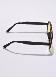 Haute Sauce Yellow Lens Black Oval Sunglasses  - Image 4