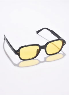 Haute Sauce Yellow Lens Black Oval Sunglasses  - Image 1
