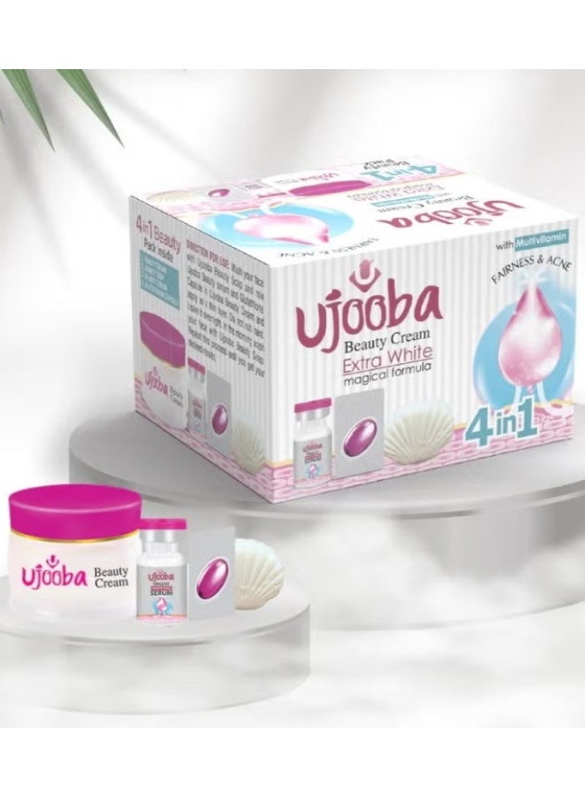 Ujooba 3-in-1 Brightening Skincare Set - Extra White 4-in-1 Cream, SPF 90 Sensitive Sunscreen & Whitening Face Wash for Dark Spots, Glow & Even Skin Tone - Image 4