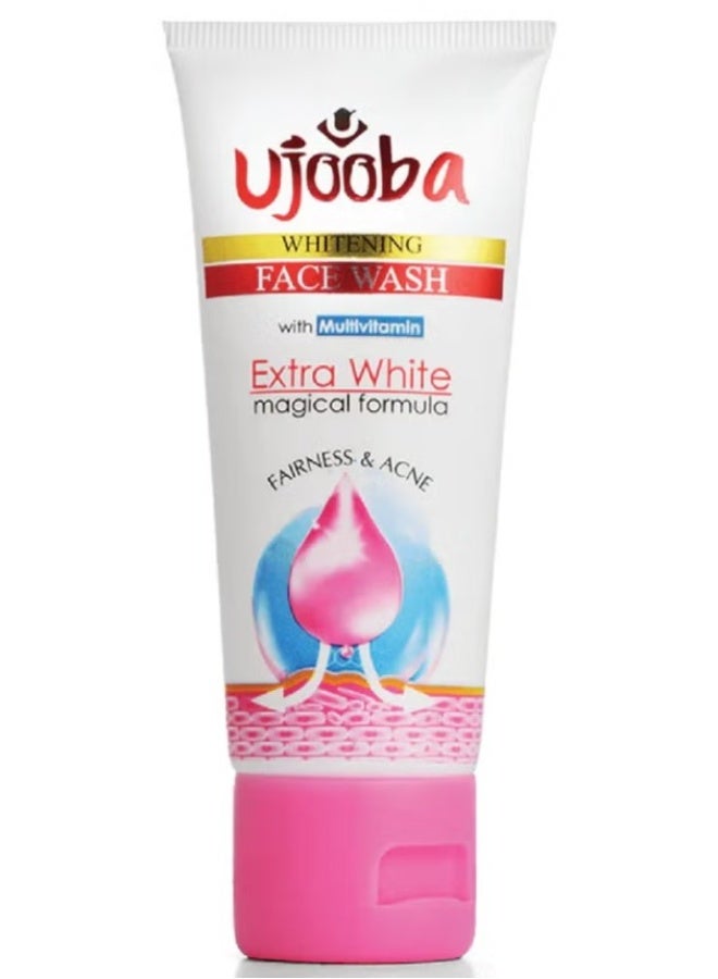 Ujooba 3-in-1 Brightening Skincare Set - Extra White 4-in-1 Cream, SPF 90 Sensitive Sunscreen & Whitening Face Wash for Dark Spots, Glow & Even Skin Tone - Image 2