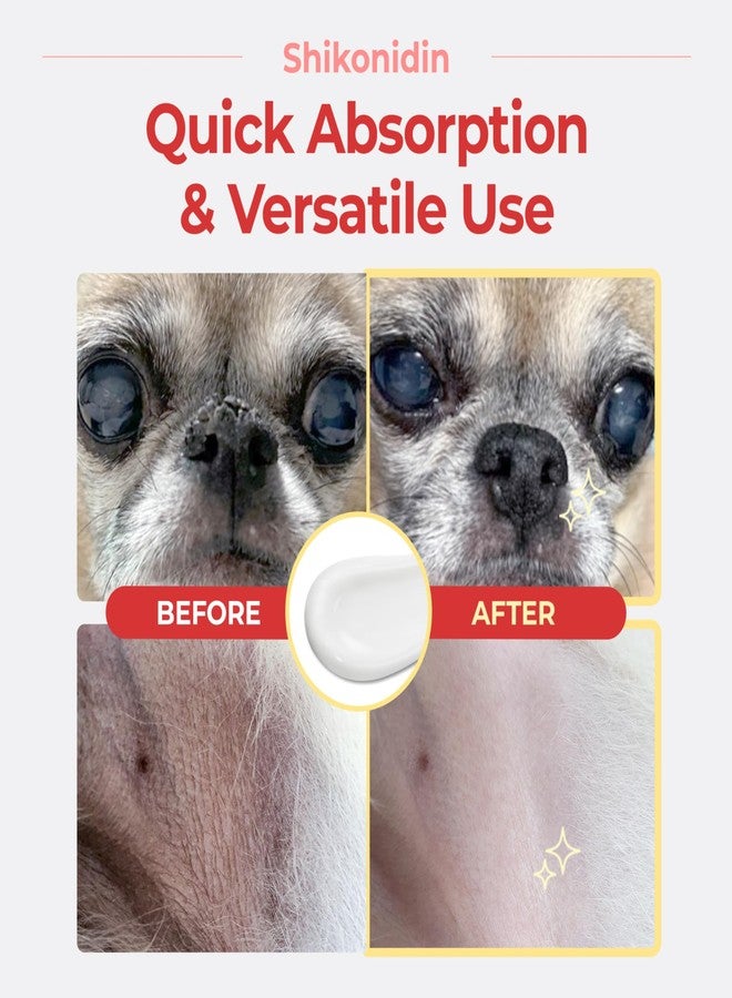 JAYU PET جايو بيت شيكونيدين - علاج البقع الساخنة والحكة وتهيج الجلد للكلاب والقطط، لوشن كريم مهدئ للحيوانات الأليفة لترطيب الوسادة الجافة والأنف الحساس 0.7 أونصة (20 غرام) - Image 2