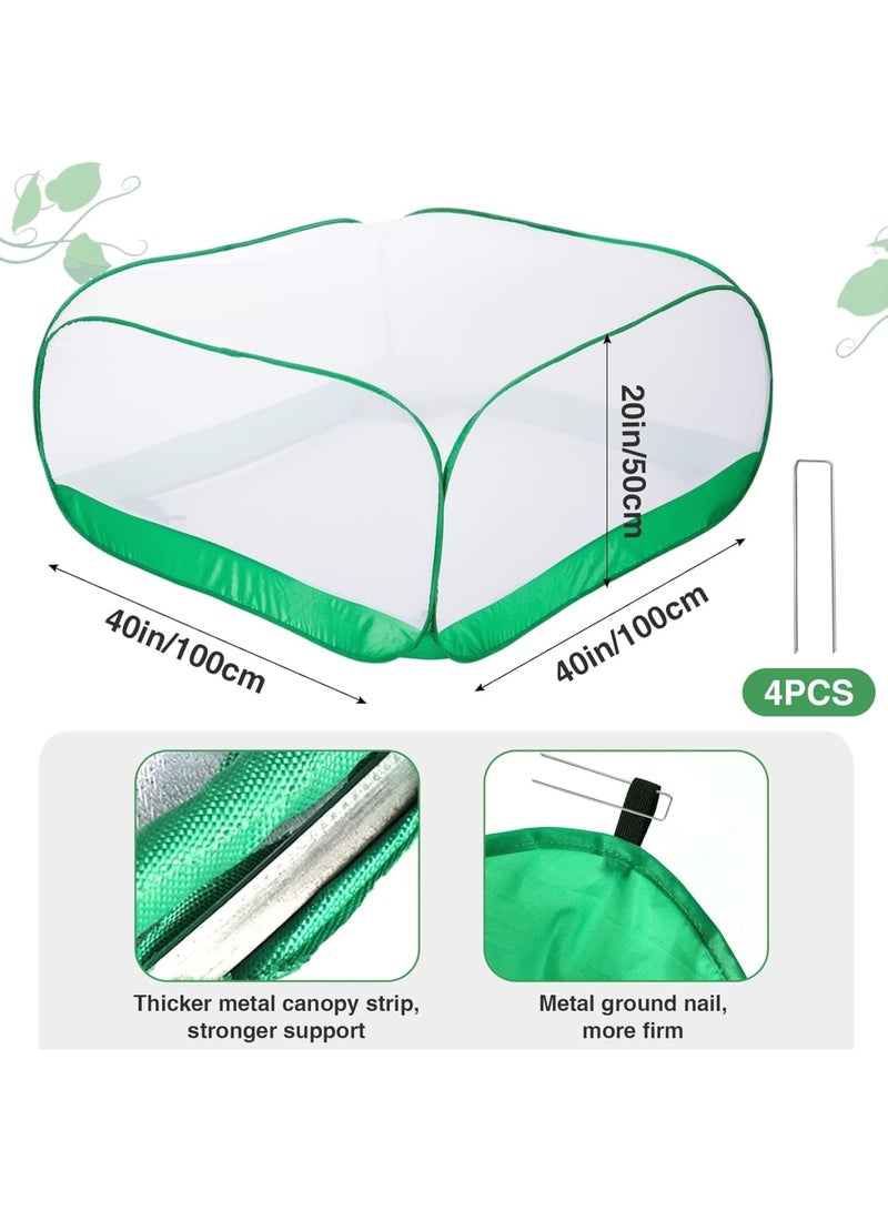 SOLARAE Upgraded Garden Netting- 40 × 40 × 20 Inches Pop-up Plant Covers Net for Garden Protection- Ultra Fine Garden Mesh Netting Protection from Bird Pest Barrier Net Row Cover for Plant Fruit Vegetable - Image 5