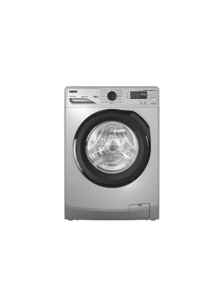 زانوسي غسالة ملابس أوتوماتيكية متعددة البرامج الرقمية ZWF8240SB5 ZANUSSI TC4 8KG 1200RPM لون فضي ، محرك عالمي ، باب أسود 