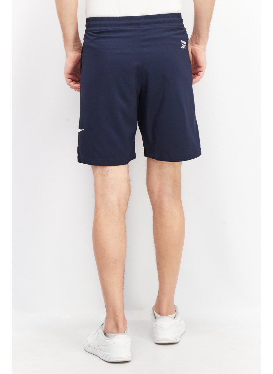 Reebok Men Sport Fit Training Shorts, Navy Blue  - Image 2