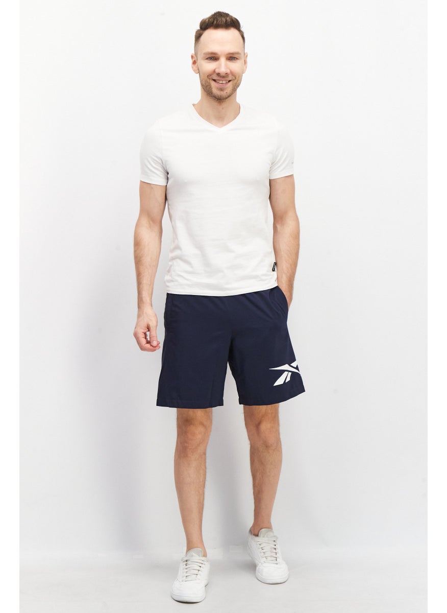 Reebok Men Sport Fit Training Shorts, Navy Blue  - Image 3