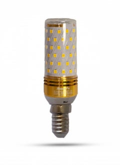 A cylindrical bulb with chandelier points 9 watts
