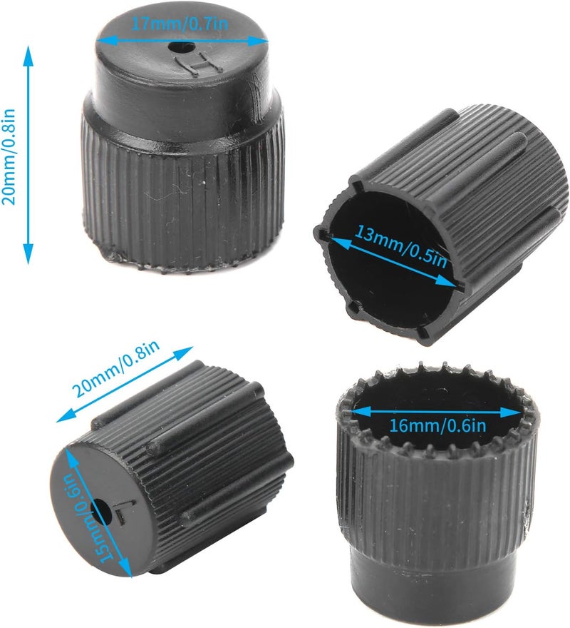 klarako AC Charging Port Cap, 10Pcs Universal Air Conditioning Service AC System Repair Refrigerant Charge Port Cover 5pcs 13mm Low and 5pcs 16mm High Side Port Caps Auto Car Accessory - Image 5
