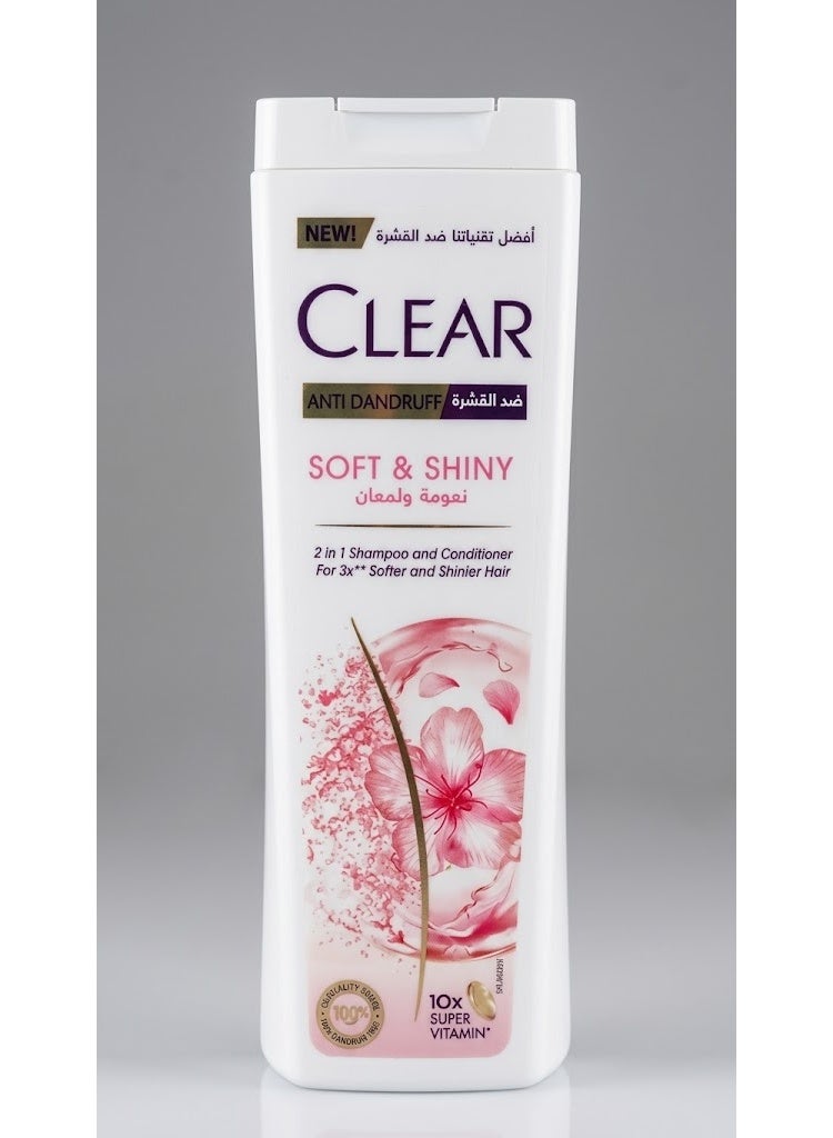 Clear  Anti-Dandruff Shampoo  Soft & Shiny Women's 360ML - Image 1