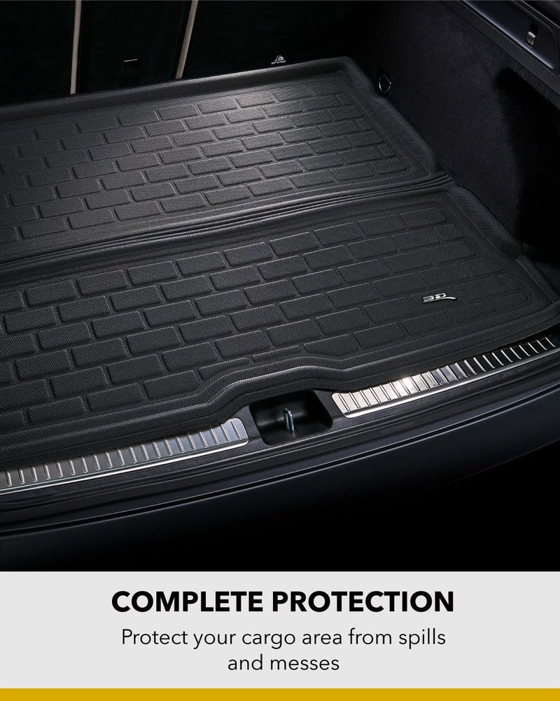 3D MAXpider Custom Fit Behind 2nd Row Kagu Cross Fold Cargo Liner (Black) Compatible with BMW X7 (G07) 2019-2025 - Cargo Liner - Image 3