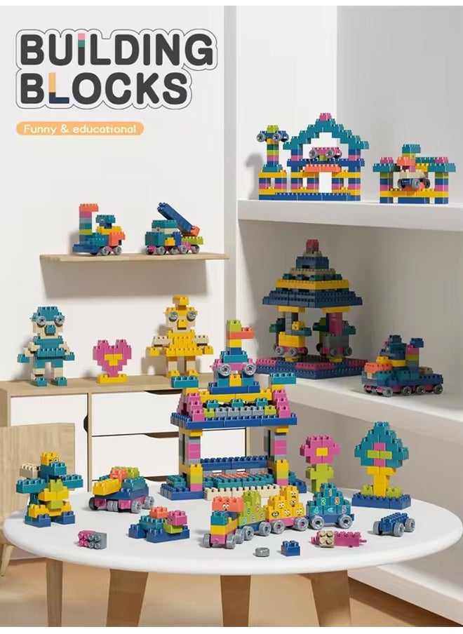 Generic - Multi Kids Activity Table Magnetic Drawing Board Set with Chairs and 600 Pcs Blocks Building Blocks All in One Kids Play Table Water Table Sand Table Doodle Board for Toddlers Drawing Table - Image 1